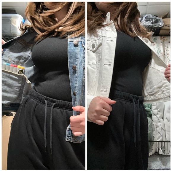 Collection: Blue and White Denim Jackets - Picture 1 of 9